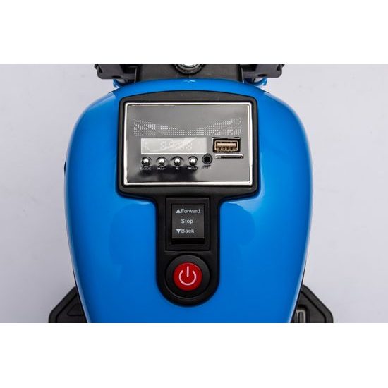 Dětská elektrická motorka Faster - modrá