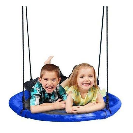Ecotoys dětská houpačka Čapí hnízdo modrá
