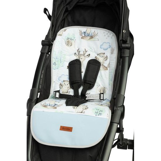 Oboustranná podložka do kočárku Sensillo Velvet - lesní zvířátka