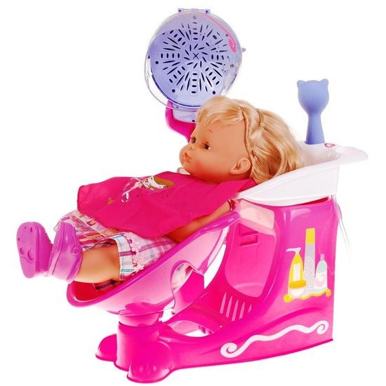 Kadeřnický salón s panenkou 39 cm a příslušenstvím Warm Baby