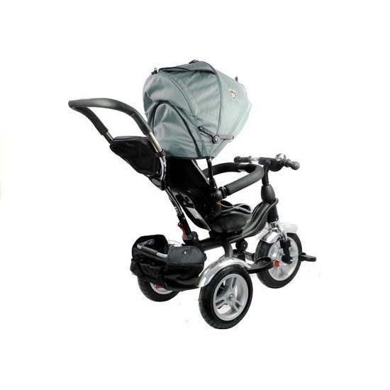 Majlo Toys multifunkční tříkolka s nafukovacími koly PRO500 stříbrná