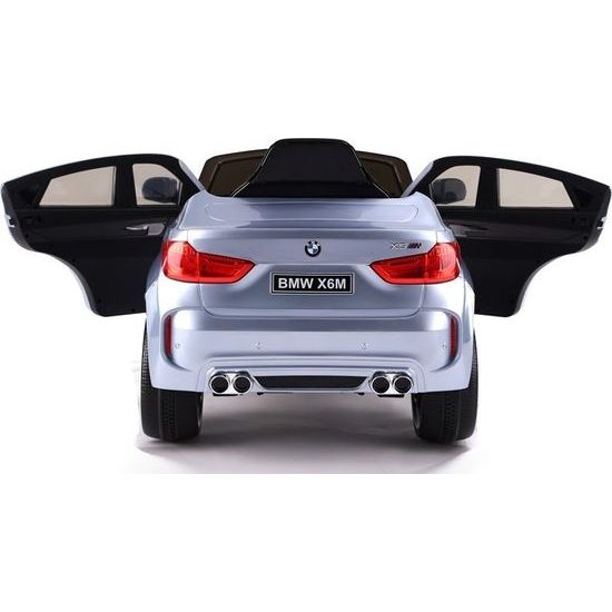 Elektrické auto BMW X6 lakovaná Stříbrná