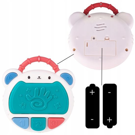 Interaktivní bubínek se zvuky a světly Myška zelená