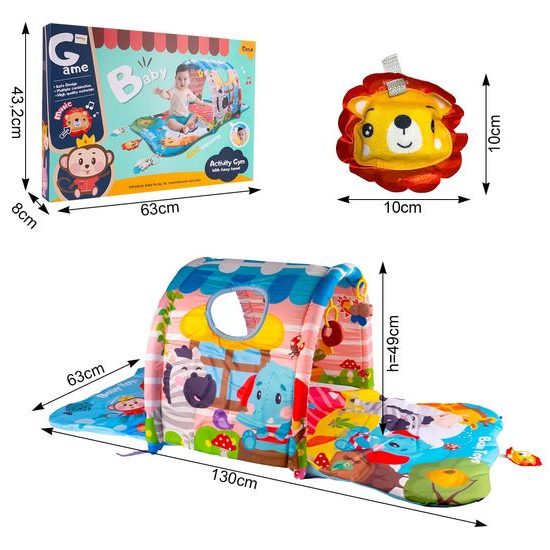 Hrací deka 4v1 s tunelem a hrazdičkou Activity Gym