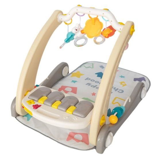 Haunger chodítko 2v1 s hrací dekou a piankem Happy Childhood