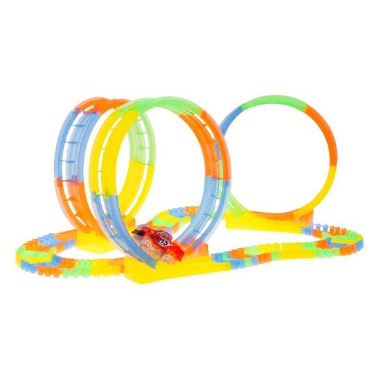 Svítící autodráha s autíčkem na baterie 148 dílků Variable Tracks