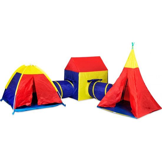 Ecotoys dětský stan 5v1 se 2 tunely