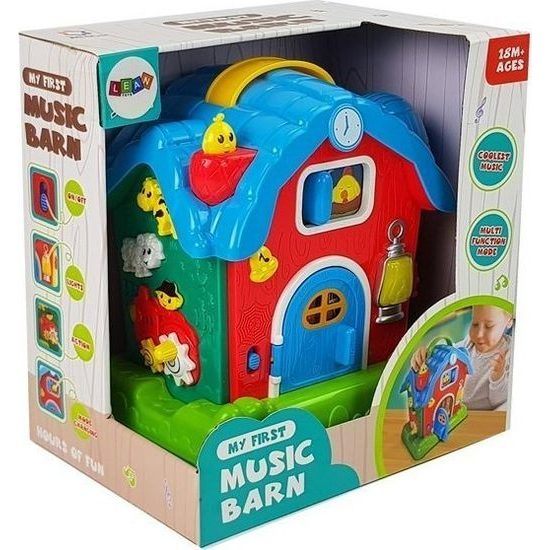 Dětská stodola pro zvířata se zvuky - červená
