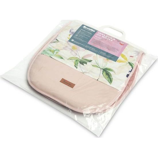Oboustranná podložka do kočárku Sensillo Velvet magnolie