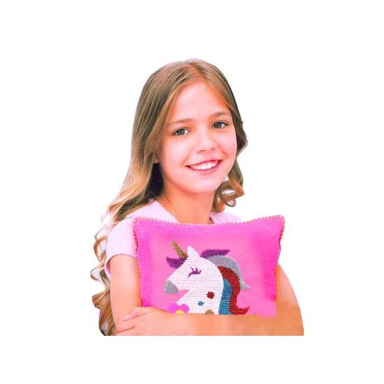 Sada na výrobu polštáře s jednorožcem Sequin Pillow