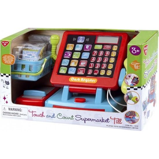 Dotyková pokladna s doplňky na baterie