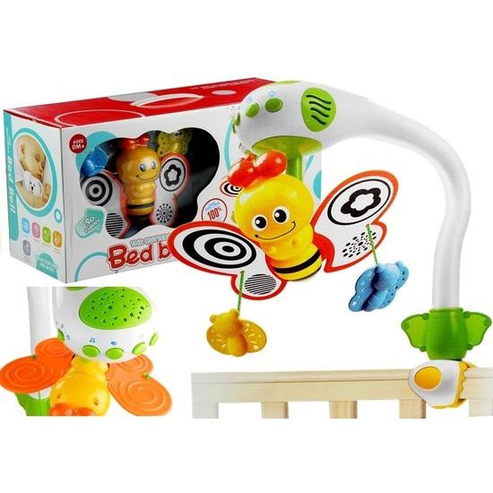 Majlo Toys kolotoč nad postýlku s projektorem Včelka