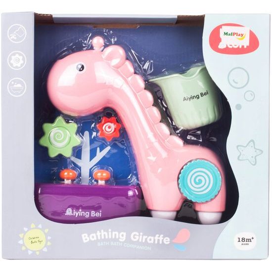 Dětská fontánka do vany Žirafa růžová