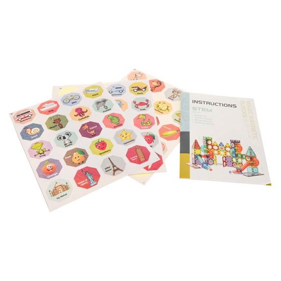 Magnetická svítící stavebnice se skluzavkou Light Magnetic 292 dílů