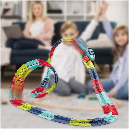 Elastická dráha s autíčkem na baterie 192 dílků Changeable Tracks