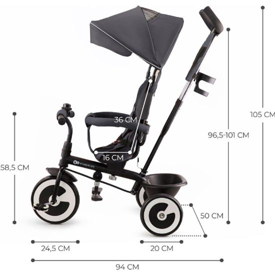 Tříkolka Kinderkraft Aston zelená