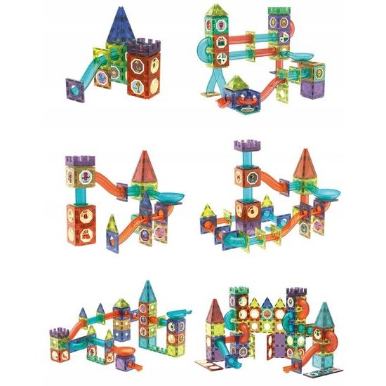 Doris magnetická svítící stavebnice se skluzavkou Light Magnetic 110 dílů