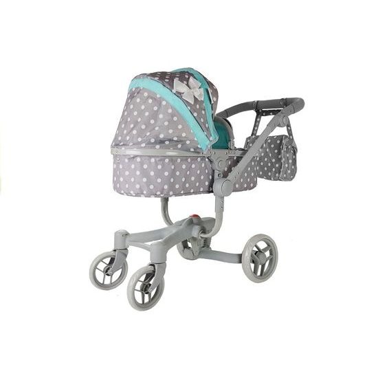 Alice velký kočárek pro panenky Moderno 5294 šedo-mentolový