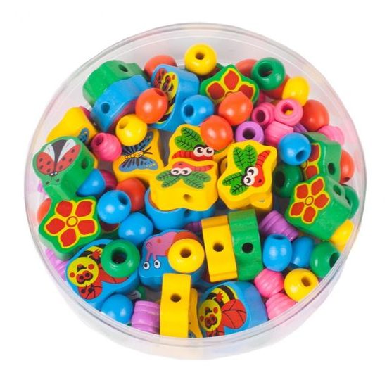 Sada dřevěných korálků Marine Beads 80 kusů