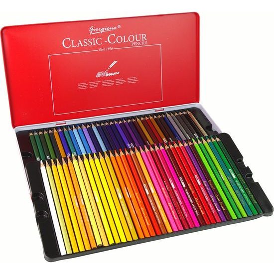 Sada 72 uměleckých pastelek v kovové nádobě