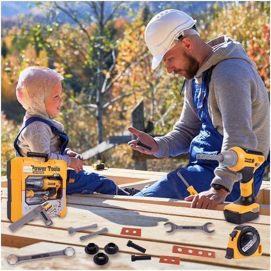 Dětské nářadí s vrtačkou na baterie v kufříku Power Tools