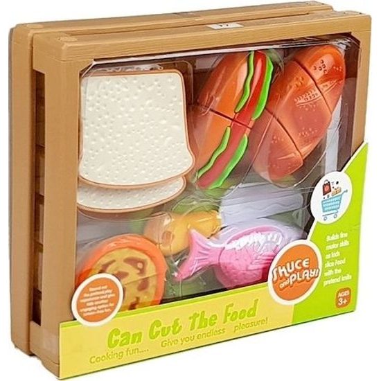 Dětská sada potravin na krájení na suchý zip