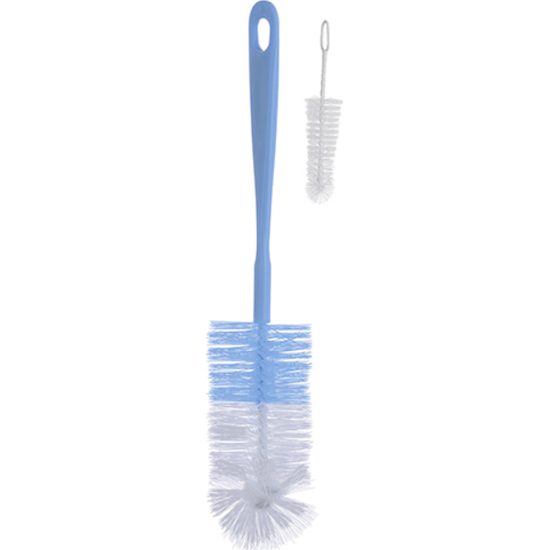 Baby Ono Kartáček na láhev a dudlík s mini kartáčkem, modrý