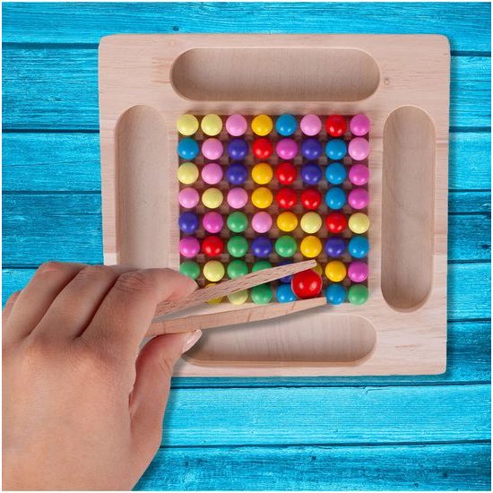 Dřevěná kuličková vkládačka pro děti Rainbow Ball