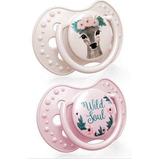 Lovi Dudlíky Lovi 3-6m, Wild soul - růžová, béžová