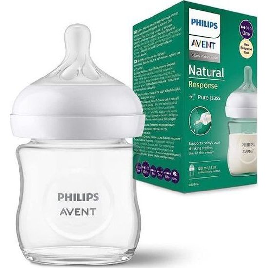 SPhilips Avent skleněná kojenecká láhev natural 120ml