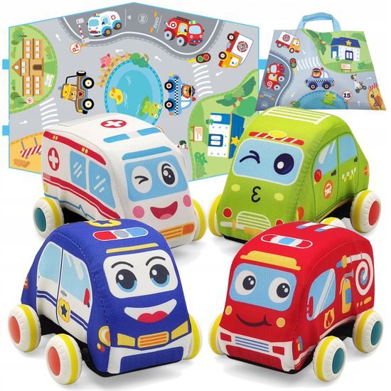 Haunger měkká autíčka s podložkou a setrvačníkem Soft Vehicle