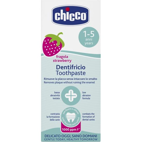 CHICCO Pasta zubní Jahoda s fluorem 50ml, 1-5r