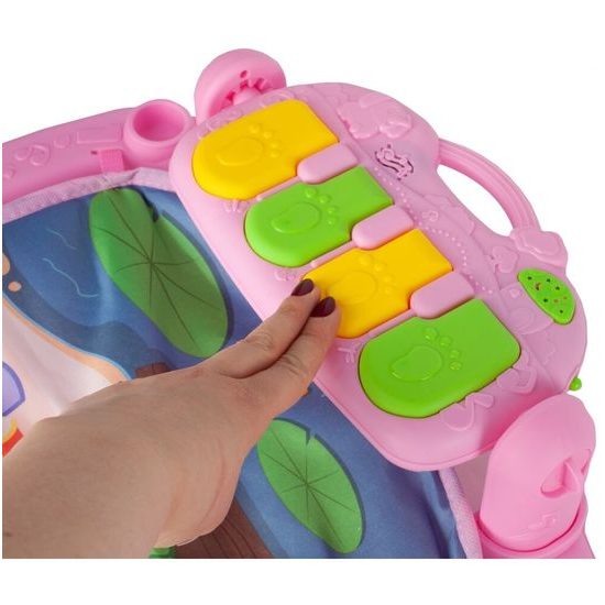 Hrací deka s piankem Harmonika růžová