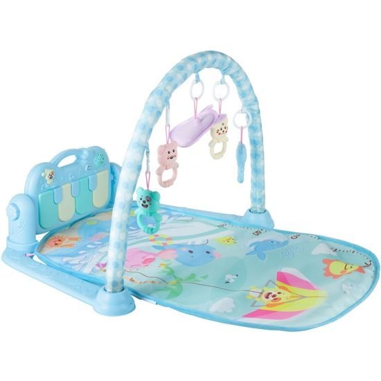 Hrací deka s piankem Dráček modrá