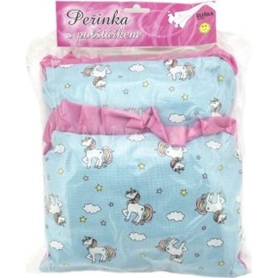 Peřinka + polštář + podložka pro panenky do postýlky/kočárku - mix barev