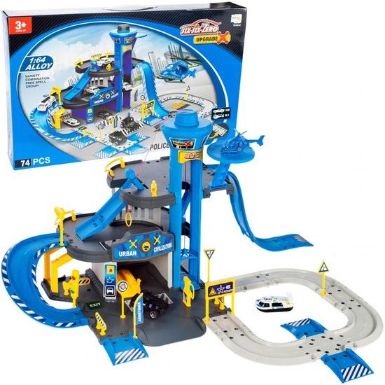 Policejní centrum s dráhou, autíčky a helikoptérou Police Station