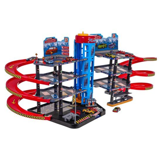 Parkovací XXL garáž s výtahem + 8 autíček Mega Parking