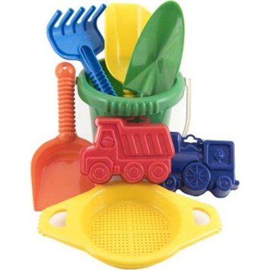 SADA - Kbelík sítko lopatka kupecká lopatka hrabičky - mix barev