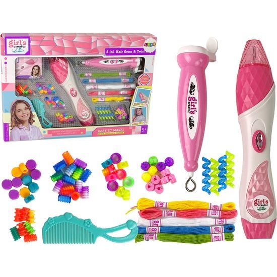 Sada pro pletení vlasů 2v1