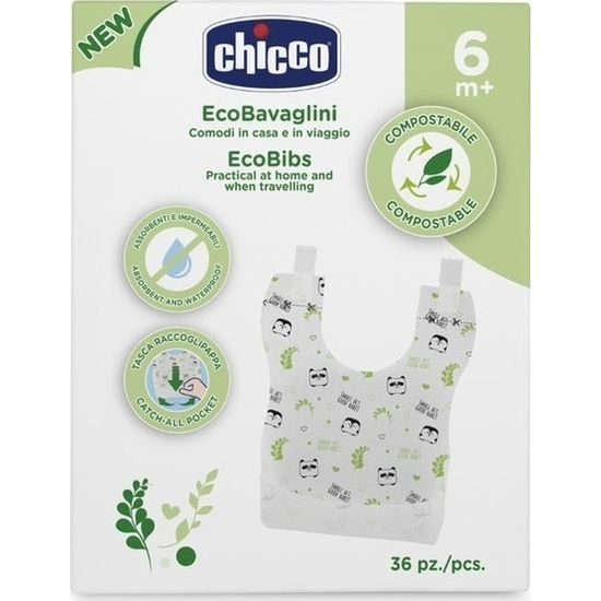 Chicco Jednorázové kompostovatelné bryndáčky 36 ks