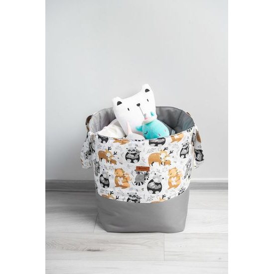Bavlněný koš na hračky medium mývali