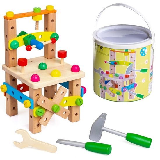 Doris dřevěná šroubovací židlička Working Chair