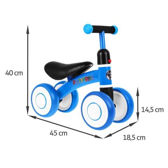 Mini dětské odrážedlo Peety Trike modré