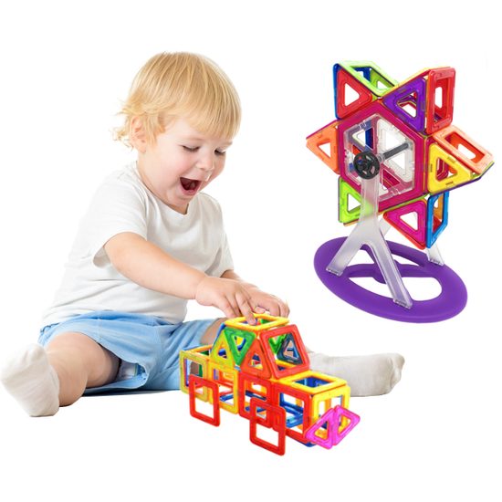 Magnetická stavebnice Magnetic Tiles 106 dílů