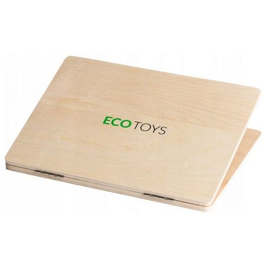 Ecotoys dřevěný notebook s magnetickým monitorem