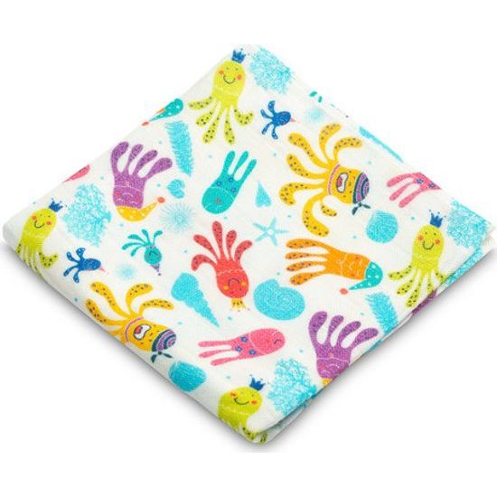 Bambusová plena 75x75cm, Barevné chobotničky