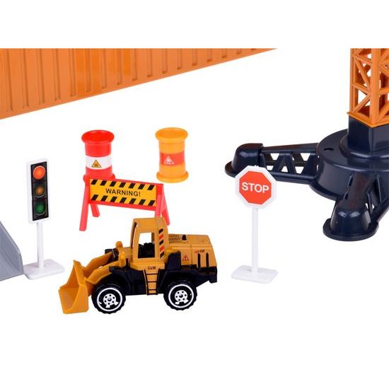 Rozkládací nákladní auto s jeřábem, autíčky a příslušenstvím