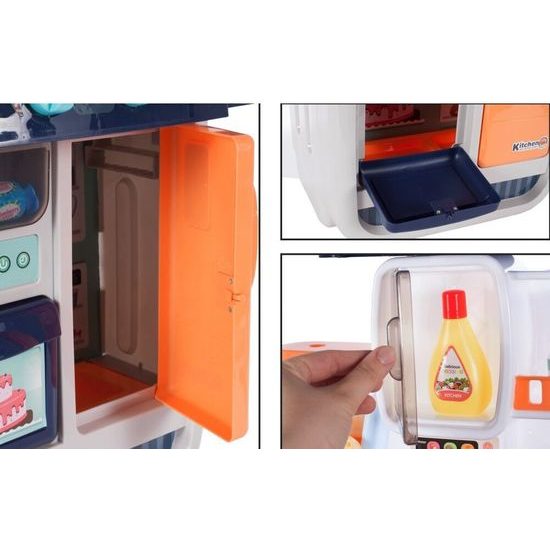 Dětská kuchyňka se zvuky a párou Home Kitchen modrá