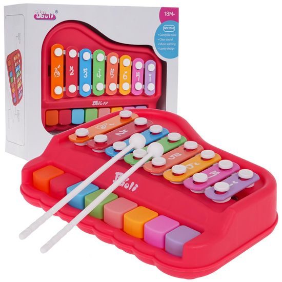 Cimbálky pro nejmenší Melody Piano - červené