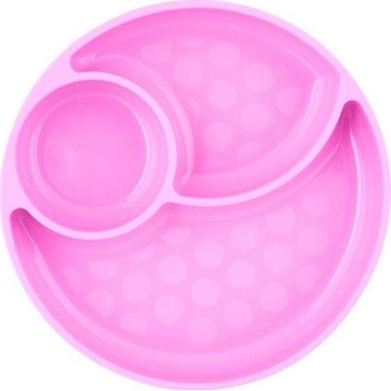 Silikonový talíř, růžová 12 m+
